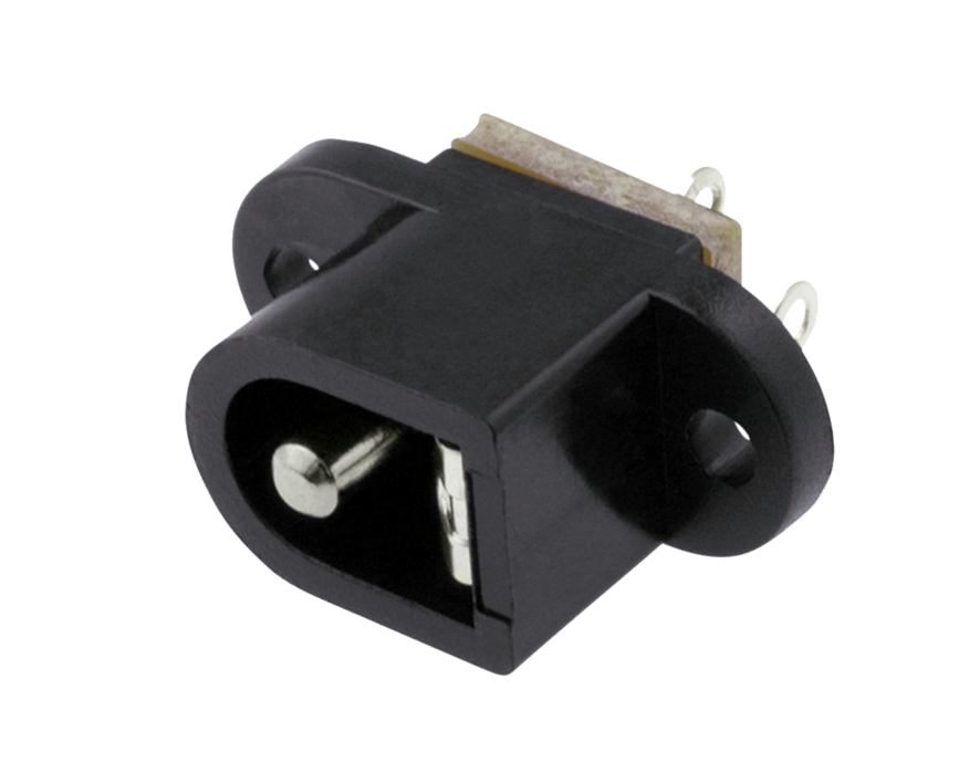 5,5x2,5mm Hohlstecker Buchse Einbaubuchse Kunststoff