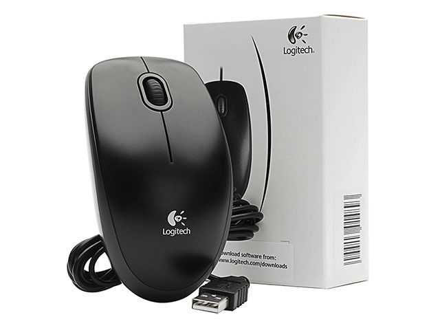 Maus Logitech USB Kabelmaus optical 800dpi Business