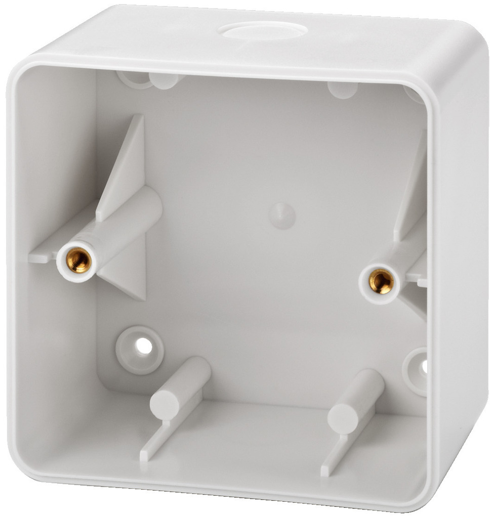 Aufpuzurahmen-fuer-Lautstaerkeregler-43-891-00260 Aufputzrahmen 85x85mm Weiss oben 80x80mm