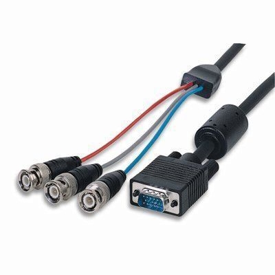 2m VGA Kabel 15-polig HD-Stecker Stecker auf 3x BNC-Stecker