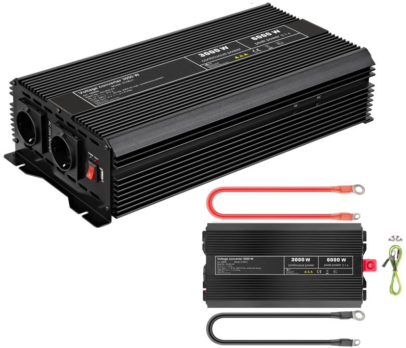 12V_Spannungswandler_3000W_43-846-06300_B01 DCAC Wechselrichter 12V auf 230V 3000W Dauer Peak 6000W mod.Sinus