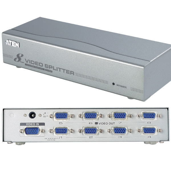 8fach Video Splitter VGA Splitter 1xIn auf 8xOut