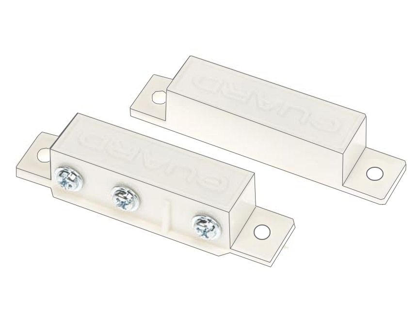 Reedkontakt_Wechsler_47-824-00008 Magnetkontakt Reedkontakt NC-NO Wechslerkontakt 65x14mm Weiss Reedschalter