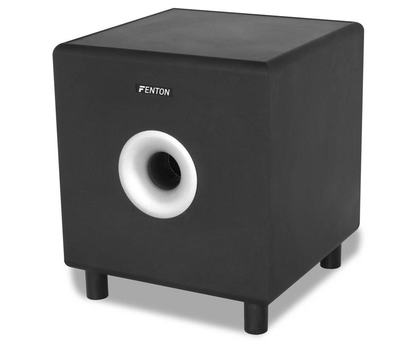 Aktiv_Subwoofer_HiFi_300x300mm_84-754-03760_B05 HiFi Aktiv Subwoofer 200W Schwarz 230V mit Endstufe Cinch-Input