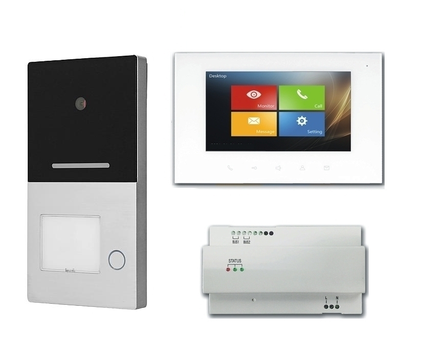 79-228-01151_Villa_AP-1er_Set_Bild01 Villa AP-1 Kamera Türsprechanlage 2-Draht für 1-Familienhaus mit 1x 7zoll Touch Monitor