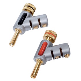 4mm Bananenstecker vergoldet Serie-10 45-Grad