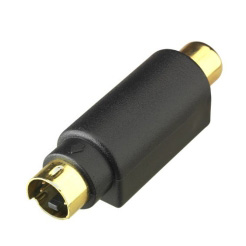 Adapter SVHS Stecker 4pol Mini-DIN auf Cinch-Buchse