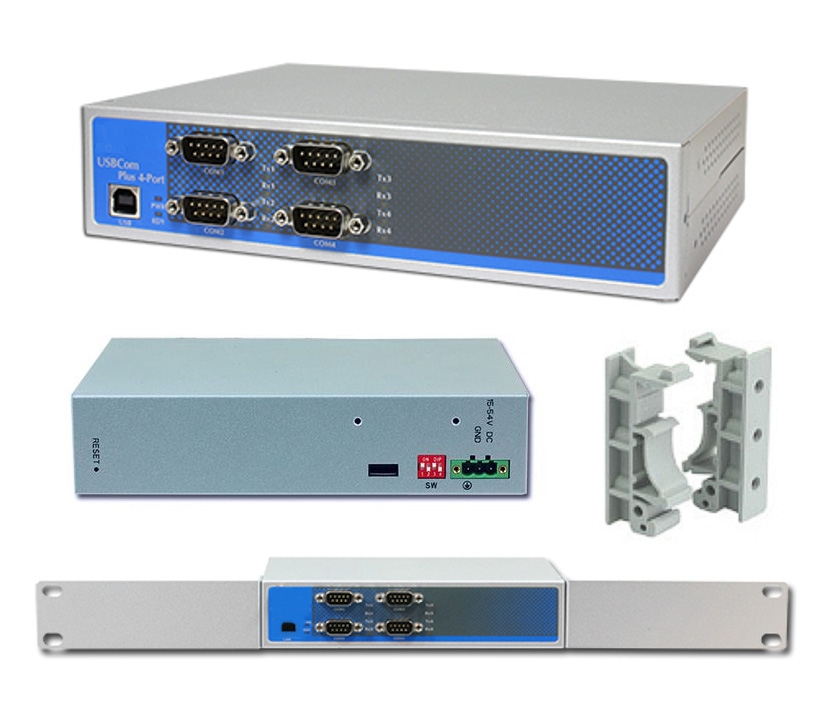 USB_Com_V24_Konverter_59-740-05000 USB RS232 RS485 USB 4xCOM Konverter Industrie USB auf 4x RS232 RS485