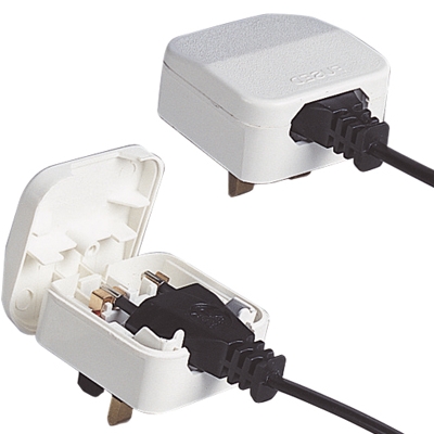 Reiseadapter British UK GB auf 2pol Eurostecker zum einlegen