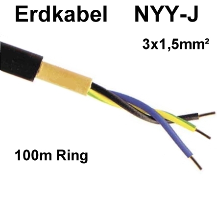 Erdkabel 3x1,5qmm