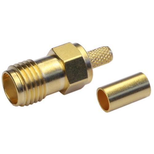J01151A0051_39-874-00200_B2020 SMA Kupplung zu RG58 Crimpversion vergoldet