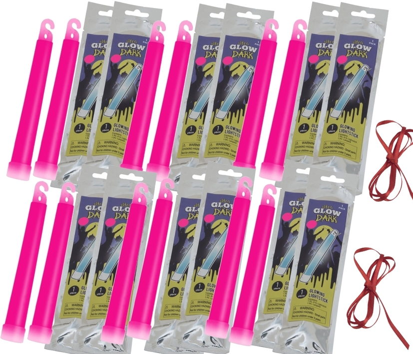 Knicklicht PINK mit Halsband --- 12-Stück Packung -----