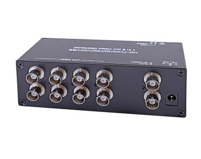 8fach_Videoverteiler_AHD_TVI_CVI_79-224-02885 Bild Verstärker Verteiler 1 auf 8 Bildverteiler AHD TVI CVI CVBS BNC Video