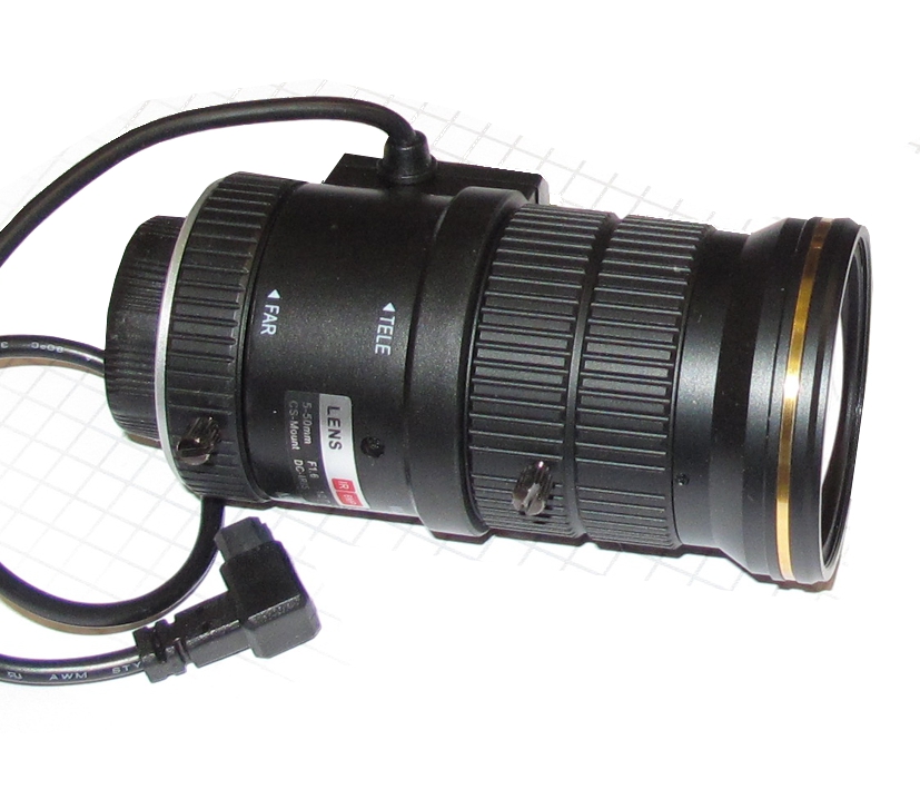 CS-Mount Objektiv 5-50mm Varioobjektiv Megapixel DC gesteuert