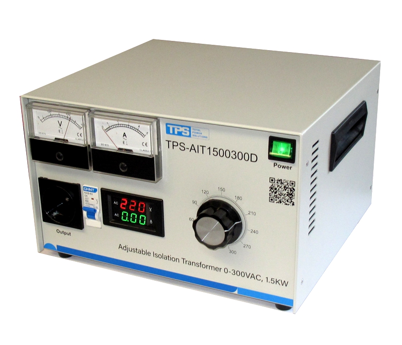 Regeltrafo Trenntrafo 1500W Stelltransformator 0-300VAC mit 4-Anzeigen TPS-AIT1500300D