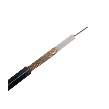 1m Koaxkabel RG59 75-ohm 6,2mm Schwarz -- Meterware --