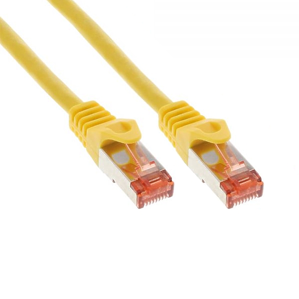 0,25m LAN Kabel Cat6 Patchkabel Gelb PIMF SFTP