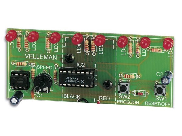 LED-Lauflicht-92-477-009206exESXyQt8VLs 8Kanal Lauflicht 12V Bausatz für 9-15V