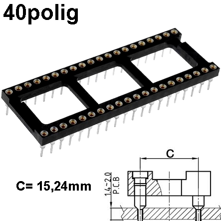 40pol IC Fassung