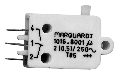 95-837-00200 Mikroschalter 29x18x7mm mit seitlichem Stössel 1xUM 500mA 250V