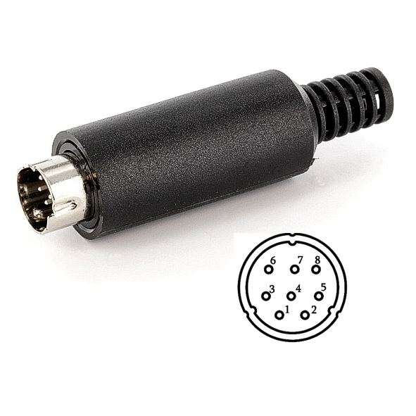 8pol_MINI_DIN_Stecker_39-860-00006_2020 8pol Mini DIN Stecker