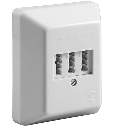 76-882-00031_TAE_Dose_AP_2020 TAE Dose Aufputz NFF Belegung für 2xTelNr Telefondose Reinweiss