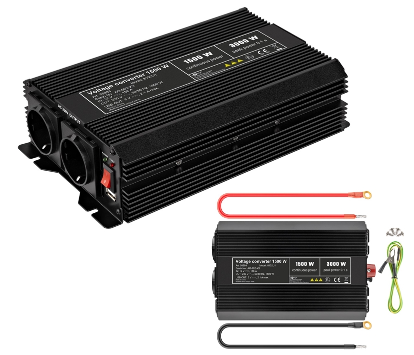 12V_Spannungswandler_1500W_43-846-06150_B01 DCAC Wechselrichter 12V auf 230V 1500W Dauer Peak 3000W mod.Sinus