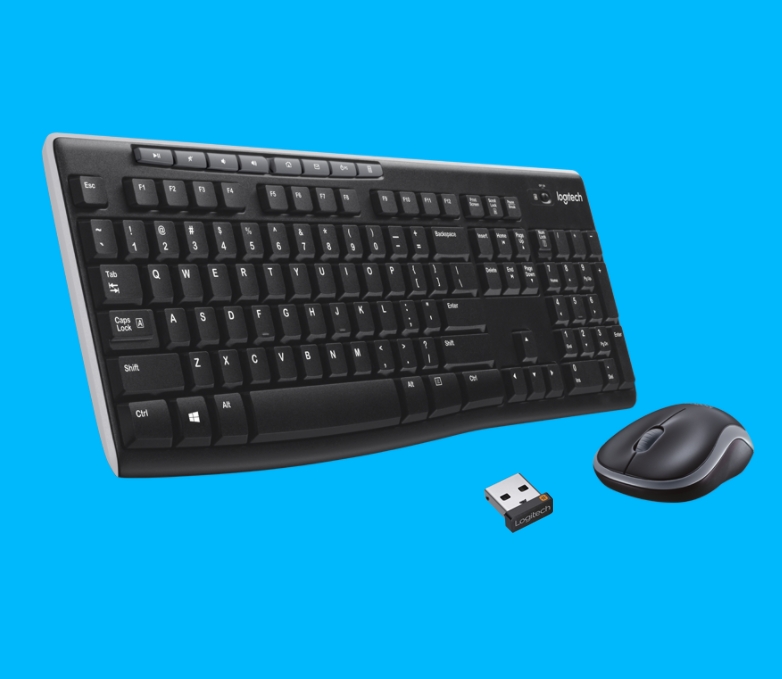 61-879-01262_Logitech_Funktastatur SET Funktastatur mit Funkmaus Logitech MK270 Wireless mit USB Empfänger