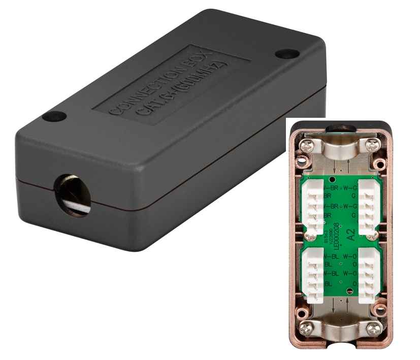 Netzwerk_Anschlussbox_CAT6_CAT6A_CAT7_STP_39-875-00365 CAT6A Verbindungsbox LAN Verbinder Klemmverteiler Patch LSA Kabelverbinder auch für PoE geeignet