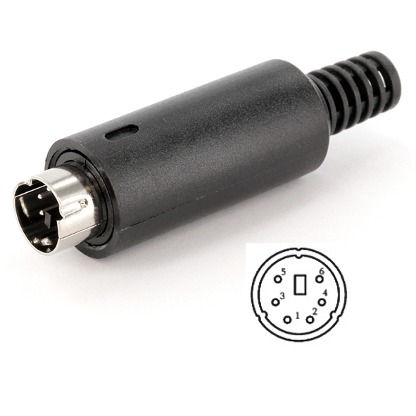 6pol_MINI_DIN_Stecker_39-860-00004_2020 6pol Mini DIN Stecker PS2 Stecker