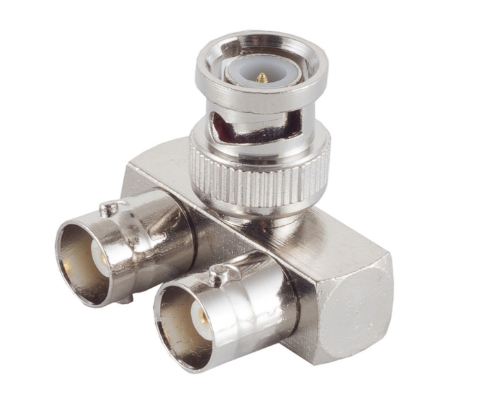 BNC-Y_Adapter_39-851-00048_2021 Adapter BNC Y-Adapter BNC Stecker mit 2x BNC Buchsen