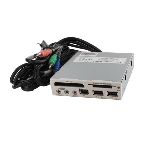 64-520-00985 CardReader Kartenleser intern 3,5" 16in1 mit 3Blenden USB und IEEE1394 Firewire Compact Flash