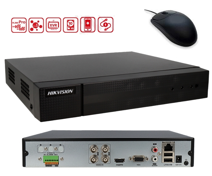 6Kanal DVR Rekorder 5in1 4x BNC AHD TVI CVI und 2xIP-Kanal Analog Onvif APP Alarmeingang