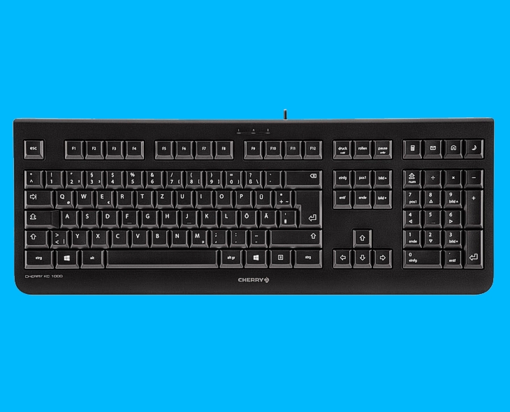 61-879-01766_Cherry_Tastatur Tastatur mit USB Kabelanschluss für professionellen Einsatz und Office User
