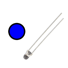 3mm LED Blau 3500mcd Superhell 35 Grad