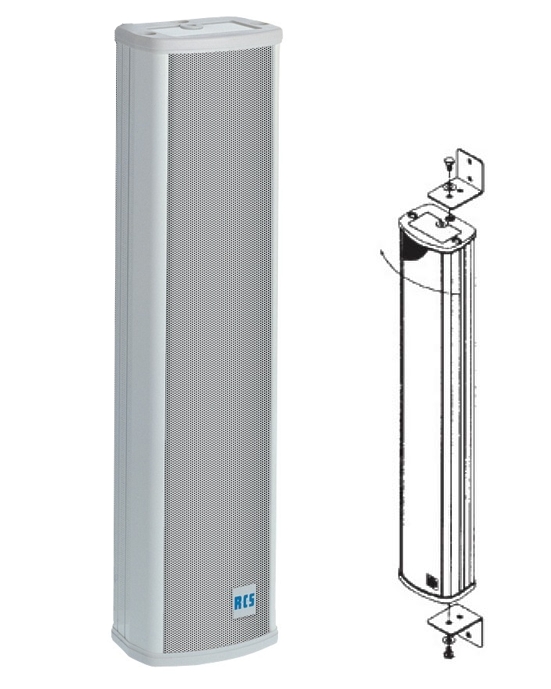 Tonsäule 62cm 40W ELA 100V CS2-20 Weiss ALU
