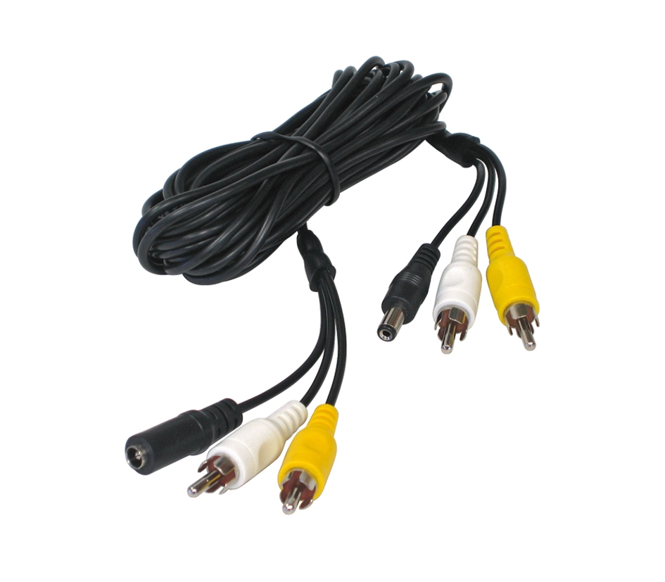 20m Multikabel mit 4x Cinchstecker + Hohlsteckerverlängerung 5,5x2,1mm