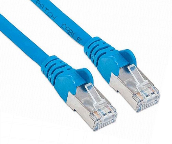 0,25m LAN Kabel Cat6A Patchkabel Blau PIMF 1GB 10GB SFTP