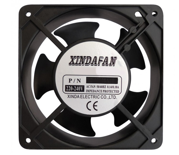 220V_Lufter_119x119_94-795-00045 230V Lüfter 120x120x38mm 22W ALU-Druckguss 90cbm-h