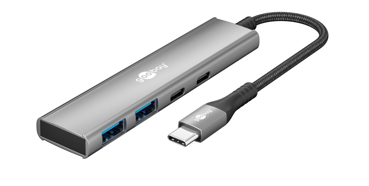 USB-C Hub 4-Port Input USB-C auf 2x USB-C und 2x USB-A 4-fach USB Hub bzw USB Verteiler USB-C Hub 4-Port Input USB-C auf 2x USB-C und 2x USB-A 4-fach USB Hub bzw USB Verteiler
