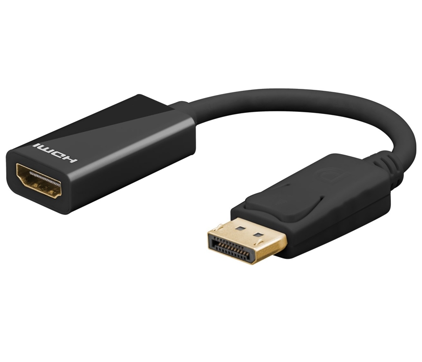 Medienkonverter Adapter DisplayPort auf HDMI Buchse bis 4K mit Audio