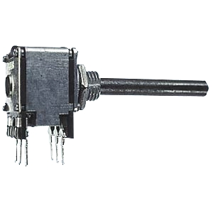 P4S55bf2f3608830 250Kohm Poti Stereo 250K LIN 4mm Metallachse