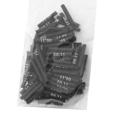 Schwarzer Schrumpfschlauch 4x25mm 100er Pack