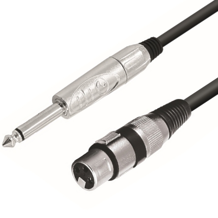 5m XLR Klinke Kabel 6,3mm Klinke auf XLR Kupplung geschirmt NF