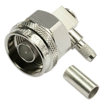 39-876-00200-bild-2014 N-Stecker gewinkelt für RG58 Kabel Crimpversion J01020A0035 N-Type Serie