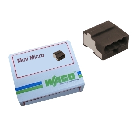 45-822-00410-Wago-MINI-Pack_2020 WAGO Mini Klemme 4pol 100er-Pack Schwachstrom Steckklemme