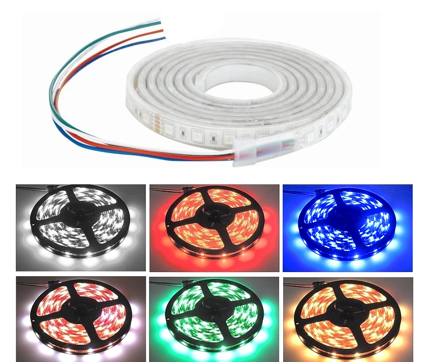 5m RGB LED Stripe flexibel IP68 24V 36W mit 150LEDs