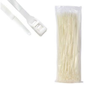 Kabelbinder_Loesbar_Natur_42-690-01240 Kabelbinder lösbar 3,5x280mm  100-Stück Pack