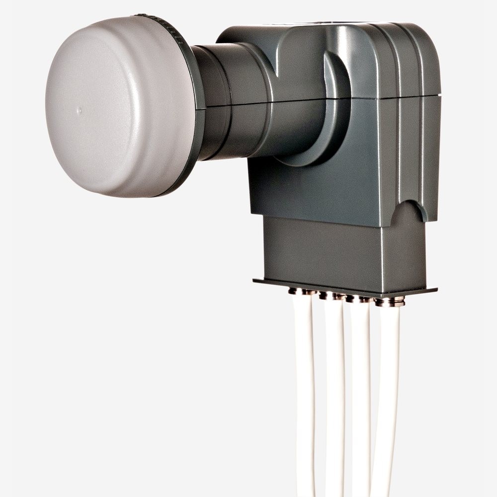 SAT LNB Quad 4-fach Ausgang Bef 40mm mit integriertem Switch für für SAT Receiver TV Fernseher