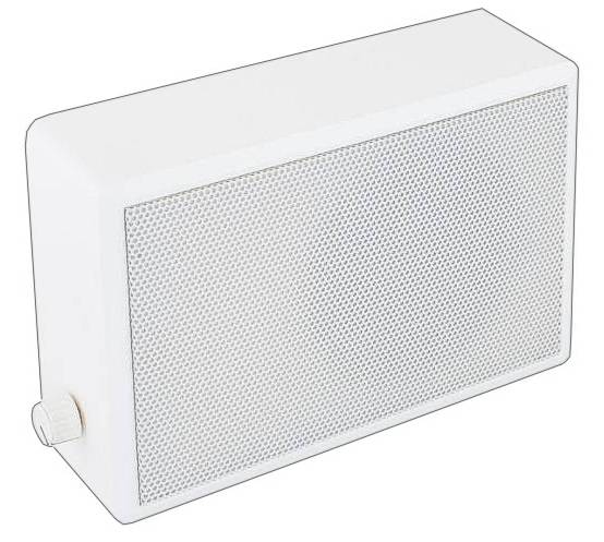88-500-00232 Wandlautsprecher mit Regler 15W mit ELA Trafo 260x175mm Weiss